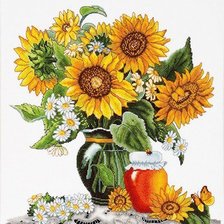 Схема вышивки «Jarra de Girassóis»