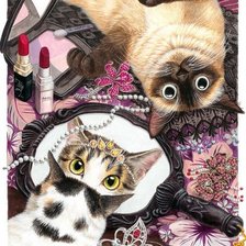 Схема вышивки «Кошки»