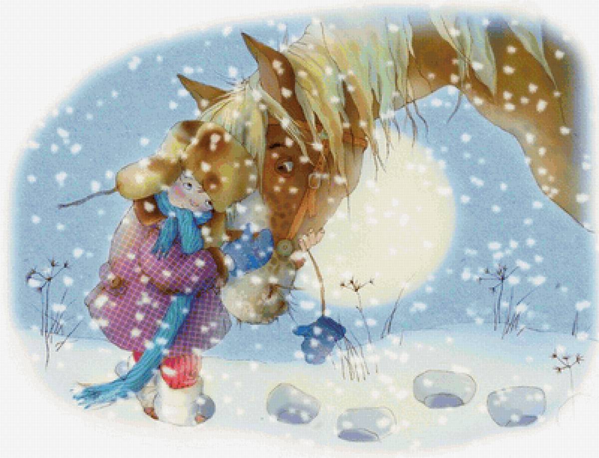 Мальчик и лошадь - детские - предпросмотр