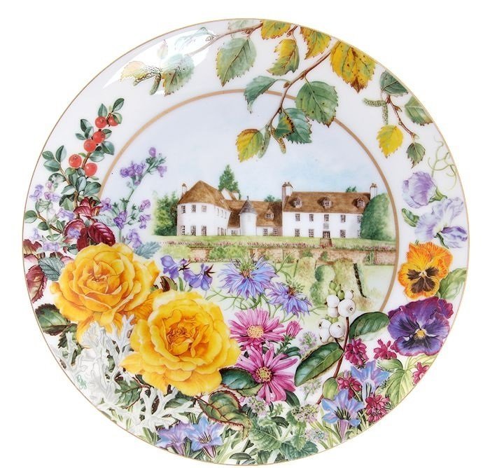 тарелка - цветы, тарелка - оригинал