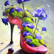 Схема вышивки «туфель»