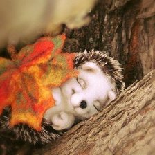 Схема вышивки «ежик»