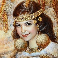 Схема вышивки «Девушка»