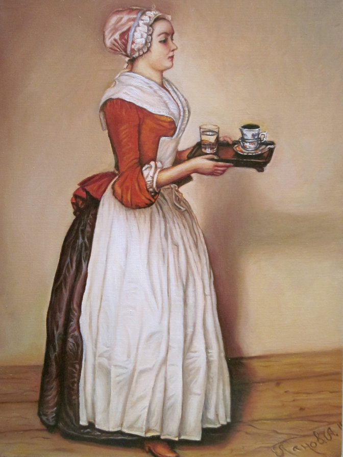 "Шоколадница" Жан-Этьена Лиотара - #шоколадница #шоколад #кофе - оригинал