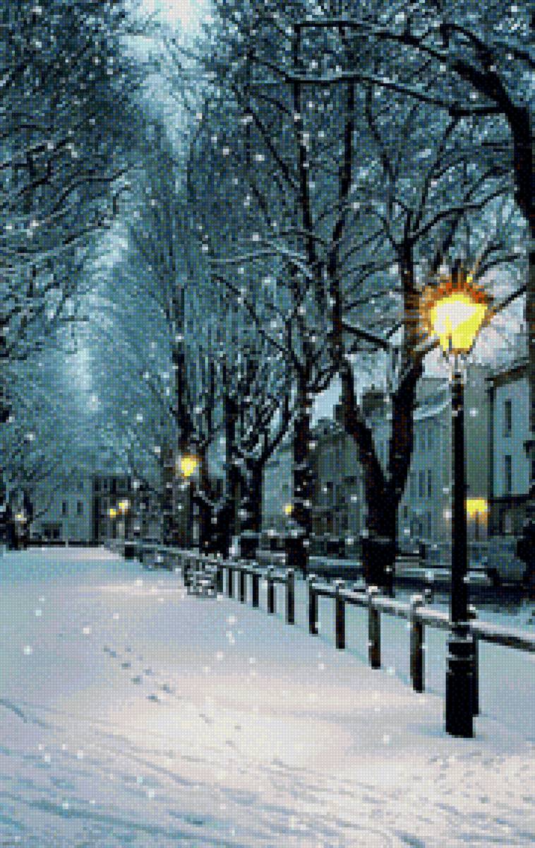 зимний вечер - зима, вечер - предпросмотр