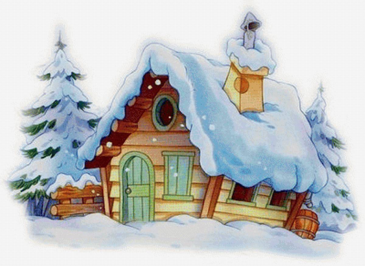 Снежный дом - снег, дом, новый год, зима - предпросмотр