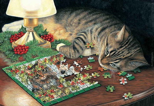 Мир животных - арт, кот, животное - оригинал