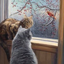 Схема вышивки «Коты»