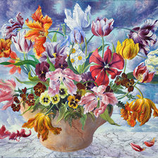 Схема вышивки «pekná kytica»