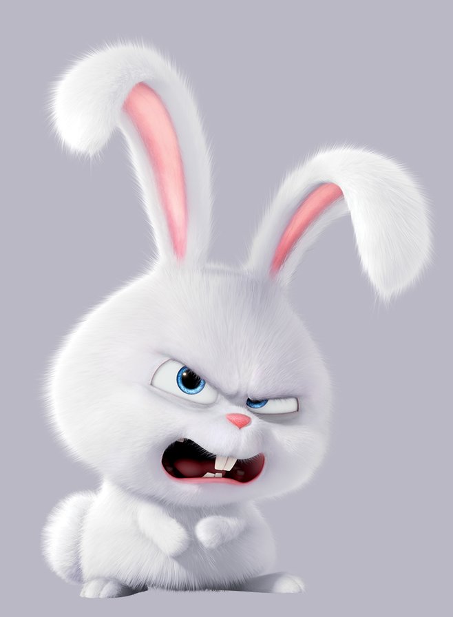 Снежок - мультик, кролик - оригинал