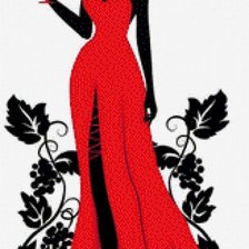 Схема вышивки «девушка»