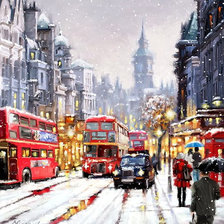 Схема вышивки «лондон зимой»