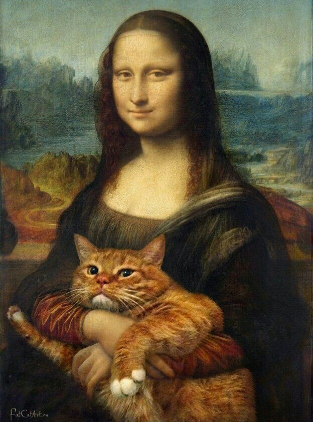 Мона Лиза - коты, искусство - оригинал