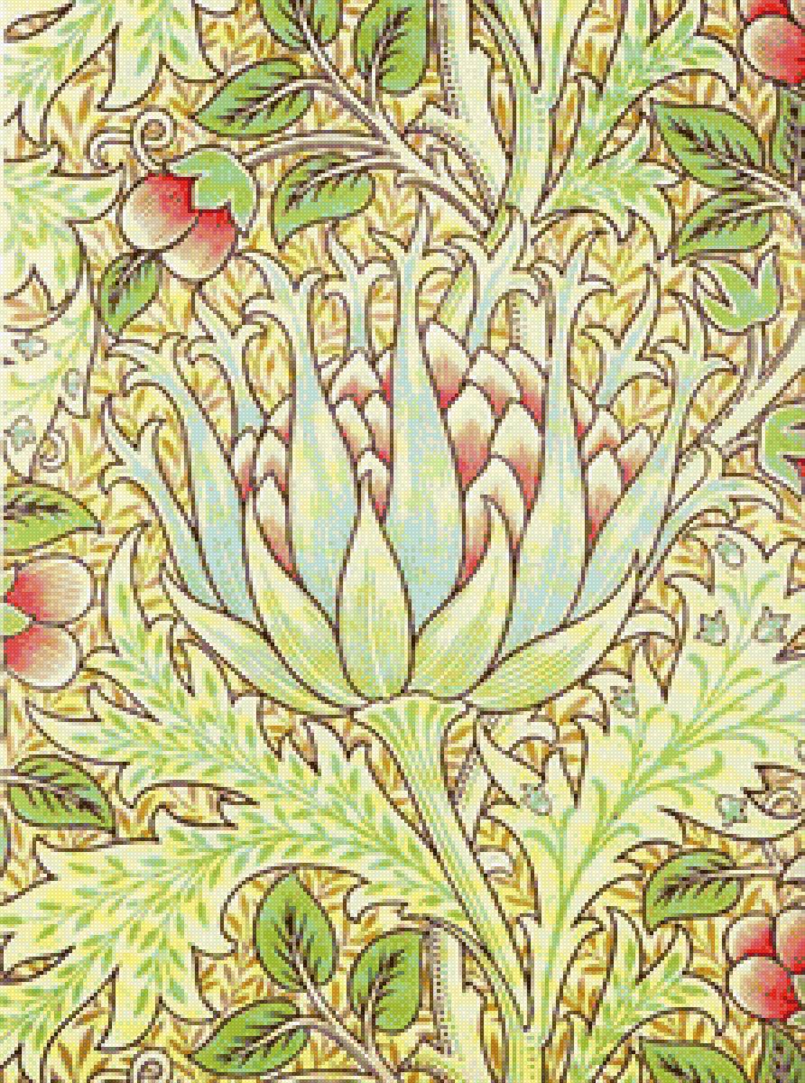 цветок Уильям Моррис - англия, растительный орнамент, гобелен, цветы, уильям моррис - предпросмотр