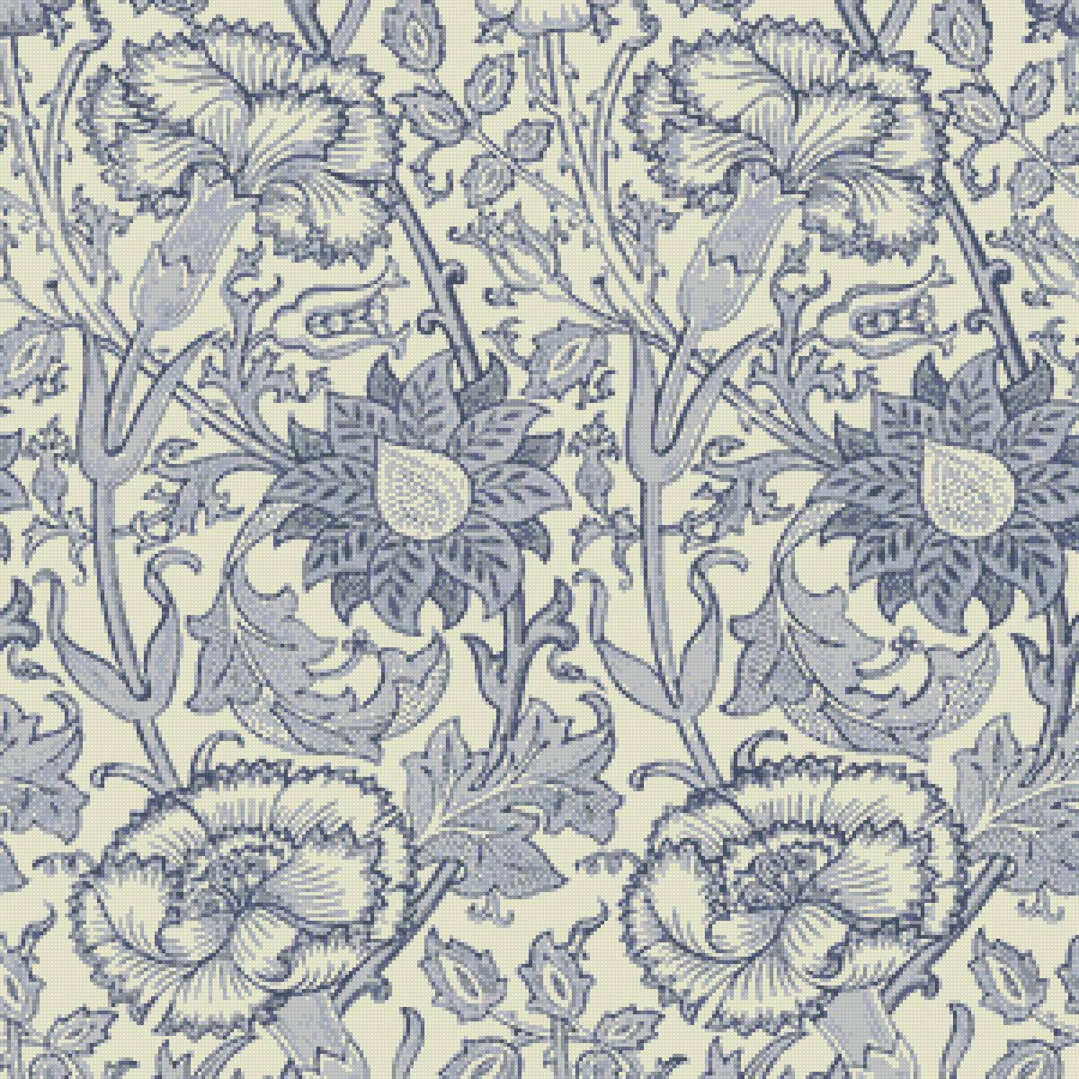 цветы Уильям Моррис - гобелен, уильям моррис, растительный орнамент, англия, цветы - предпросмотр