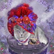 Схема вышивки «Кошка»