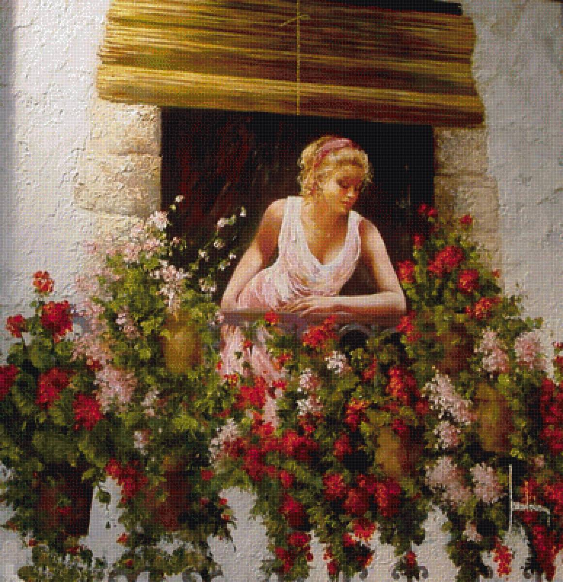 Картина на балконе. Хуан Фортуни. Хуан Фортуни картины. Испанский художник Juan Fortuny.. Хуан Фортуни девушка у окна.