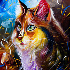 Схема вышивки «Кот»