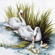 Схема вышивки «Лебеди»