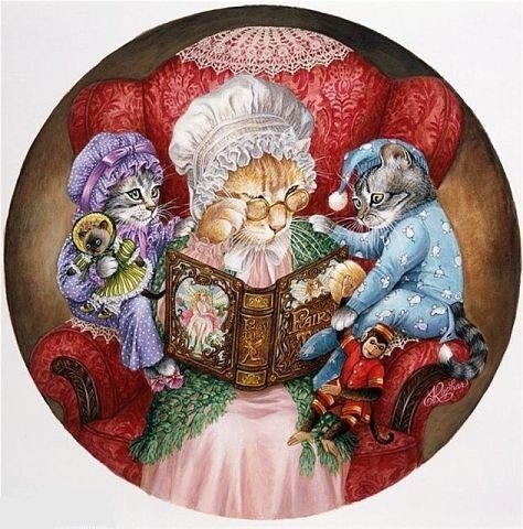 Бабушка - котики - оригинал