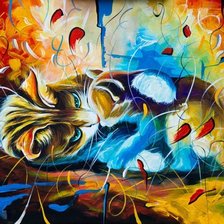 Схема вышивки «Кот»