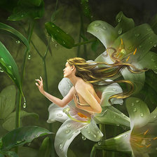 Схема вышивки «эльф лилии»