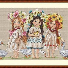 Схема вышивки «украинки»