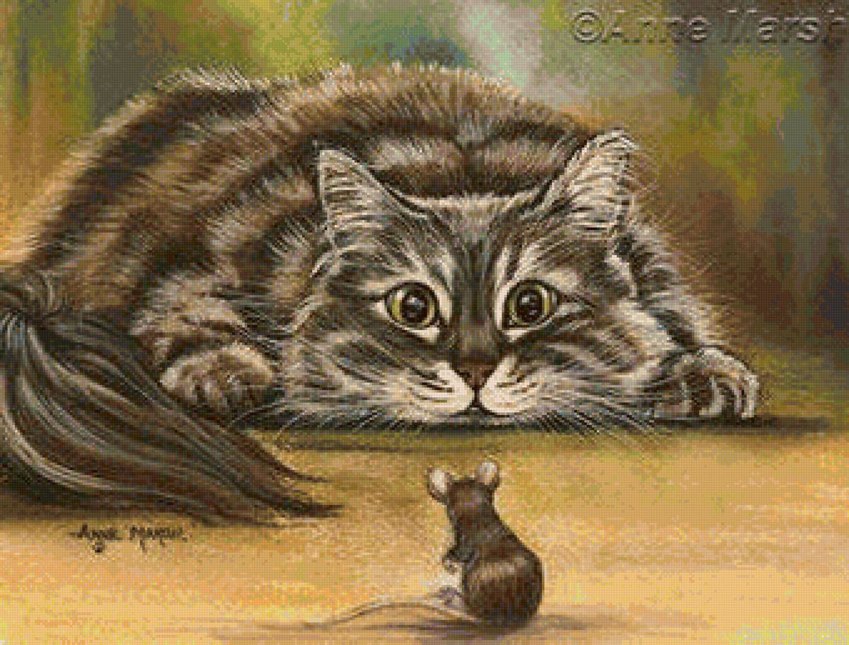 кошка и мышка - мышка, кошка - предпросмотр