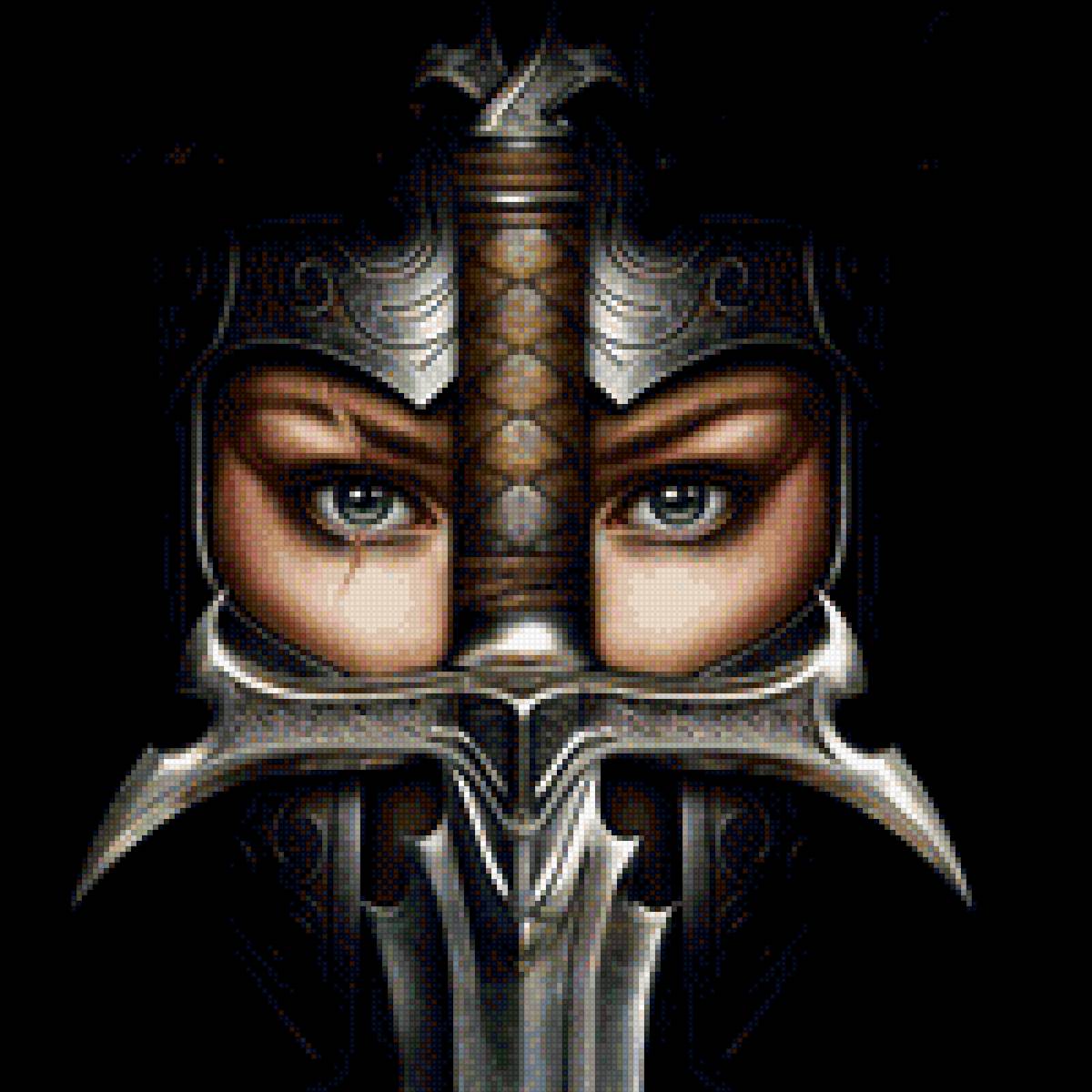 Валькирия - меч, девушка воитель, воин - предпросмотр