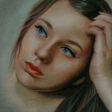 Схема вышивки «Девушка»