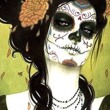 Схема вышивки «La Calavera Catrina»