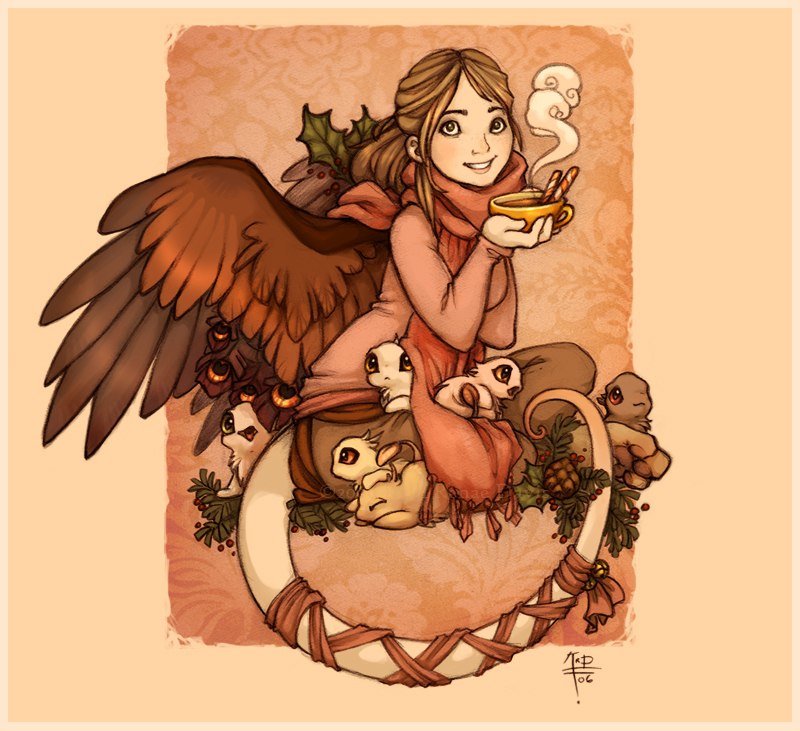 чай с тварюшками - чай, крылья - оригинал