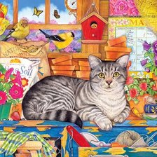 Схема вышивки «Кот»