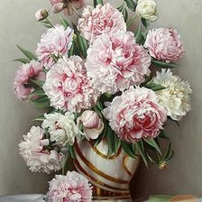 Схема вышивки «пионы»