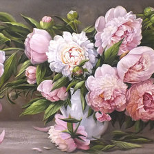 Схема вышивки «пионы»