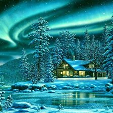 Схема вышивки «зима»