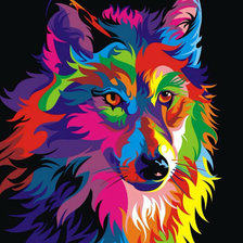 радужный волк