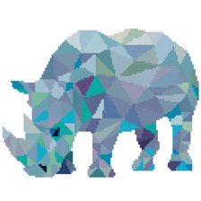 Схема вышивки «носорог»