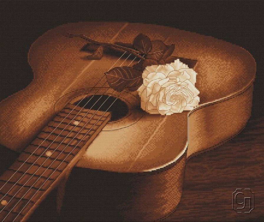 роза на гитаре - оригинал
