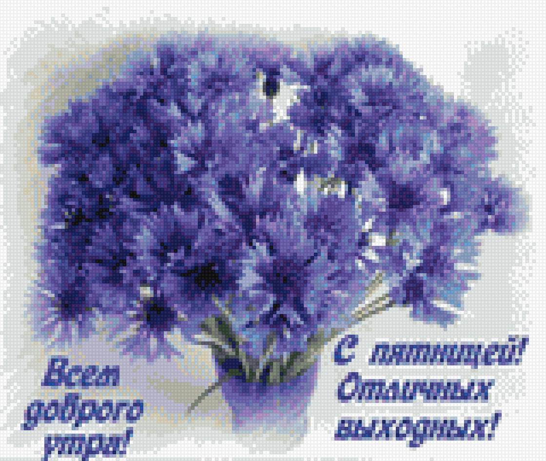 васильки поздравительная открытка - предпросмотр