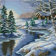 Схема вышивки «зимняя красота»
