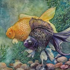 Схема вышивки «Рыбки»