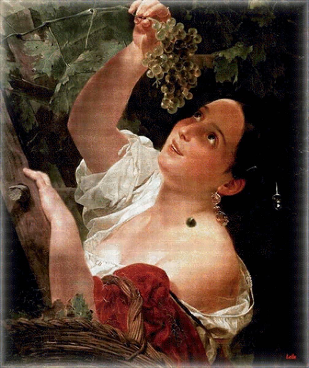 итальянский полдень - портрет, живопись, картина - предпросмотр