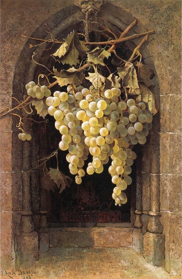 Виноградная гроздь - ниша, живопись, архитектура, виноград - оригинал