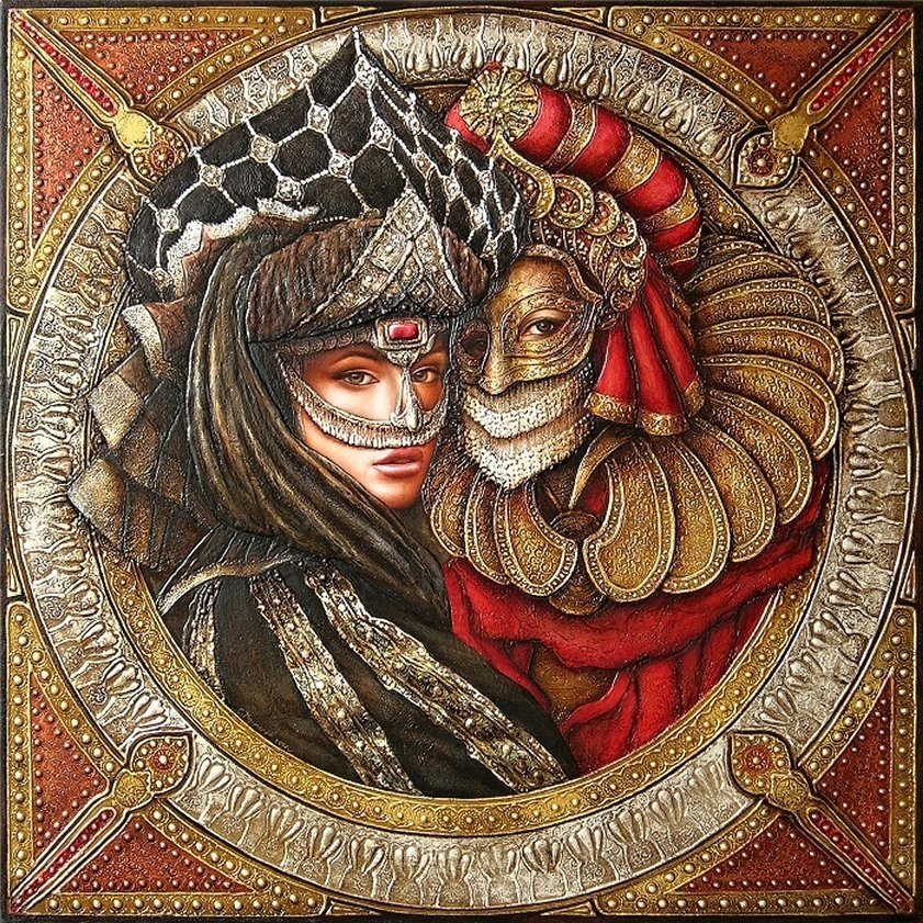 Панно "Маски" - венеция, маски - оригинал