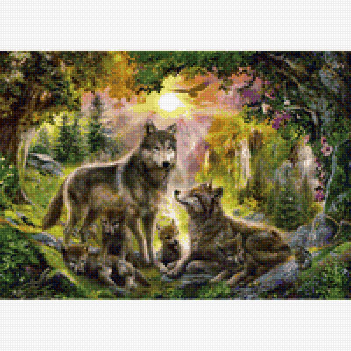 #3 - семья, волки, природа, пара - предпросмотр