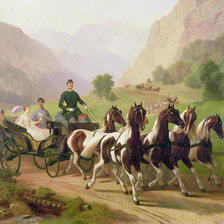 Схема вышивки «прогулка в горах»