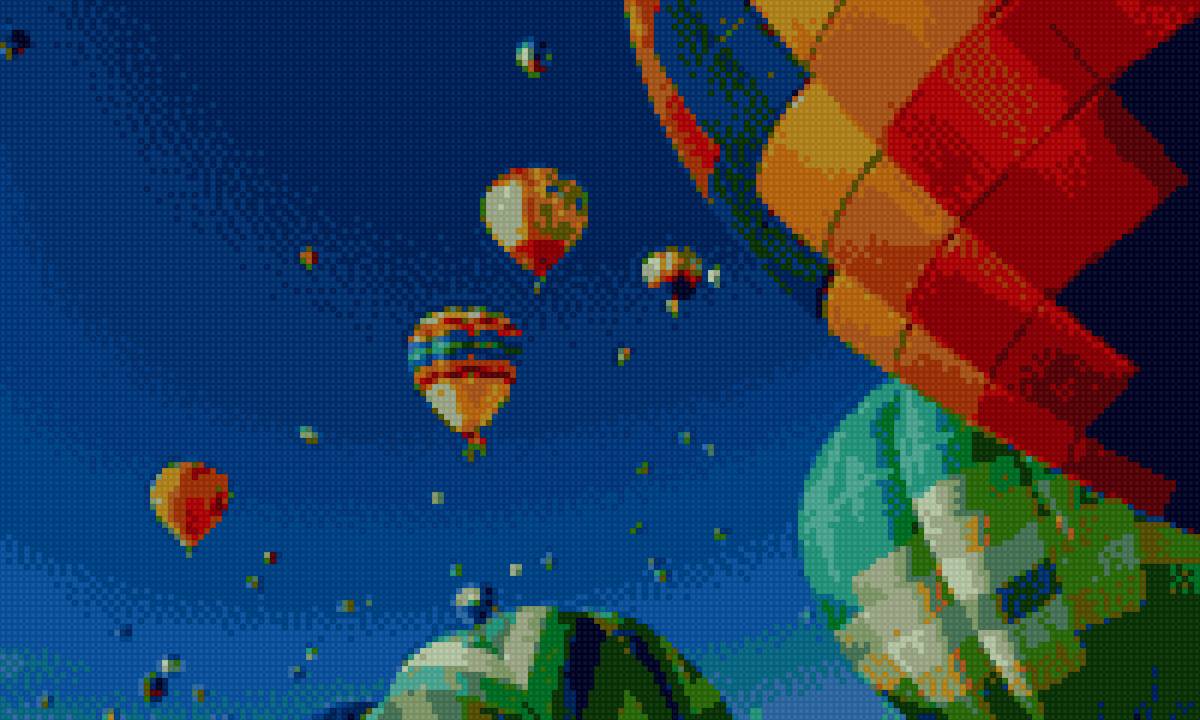 Воздушные шары - лето, романтика, небо, шары - предпросмотр