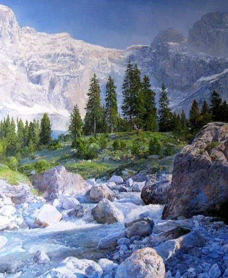 Горная река - оригинал