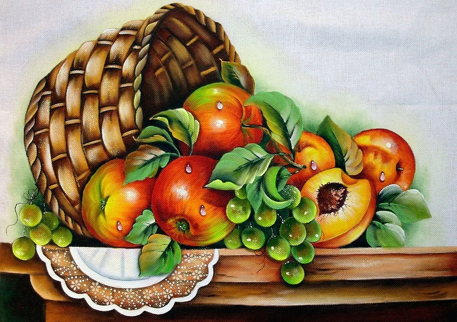 натюрморт - яблоки, фрукты, натюрморт - оригинал